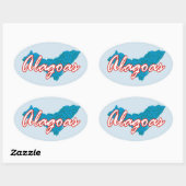 Alagoas Ovaler Aufkleber (Blatt)