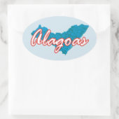 Alagoas Ovaler Aufkleber (Tasche)