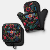 Alaha Ashur Oven Mitt und Pot Holders Ofenhandschuh & Topflappen-Set (Vorderseite/Rückseite)