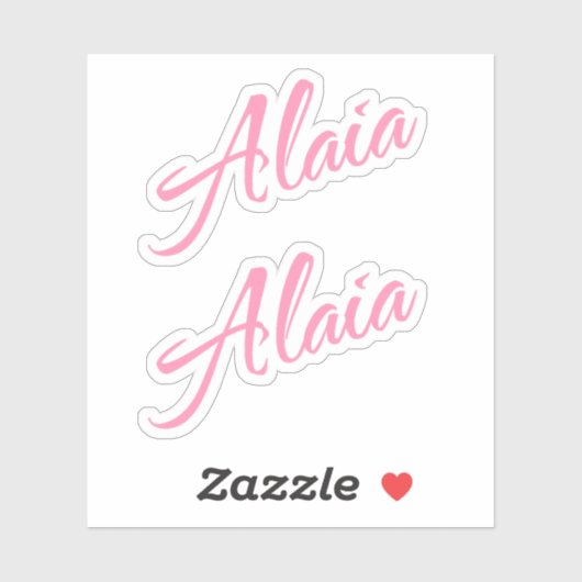 Alaia name x2 aufkleber (Blatt)