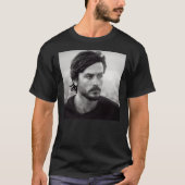 Alain Delon mit klassischem Bart-T - Shirt (Vorderseite)