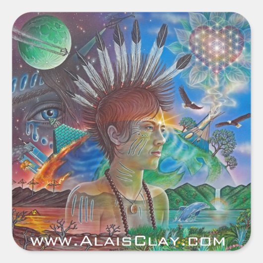 Alais Clay - Ende eines Zeitenaufklebers Quadratischer Aufkleber (Vorderseite)