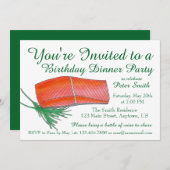 Alaksan Lachs Meeresfrüchte Geburtstag Abendessen Einladung (Vorne/Hinten)