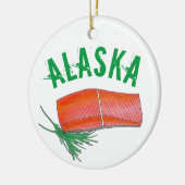 Alaksan Salmon Seafood Restaurant Fishmonger Koch Keramik Ornament (Links)