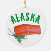 Alaksan Salmon Seafood Restaurant Fishmonger Koch Keramik Ornament (Hinten)