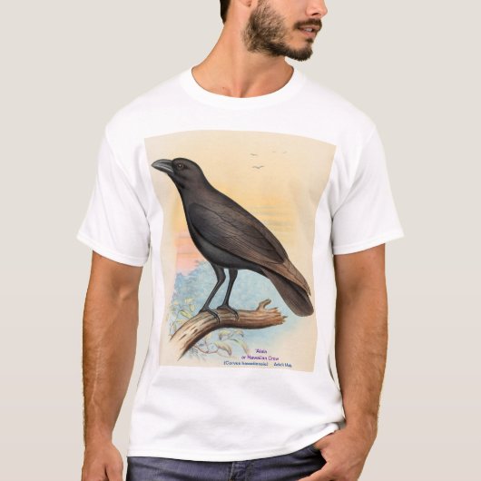 'Alala oder Hawaiian Crow, Double Art # 1 T-Shirt (Vorderseite)