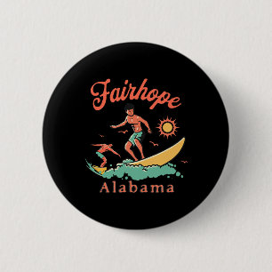 Alama Fairhope Surfer Al Surfen Strand Urlaub Button