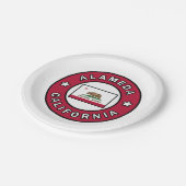 Alameda California Pappteller (Schrägansicht)