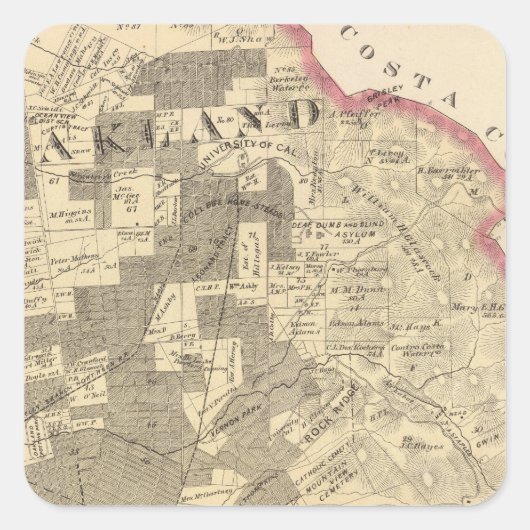 Alameda Co 1 Quadratischer Aufkleber (Vorderseite)