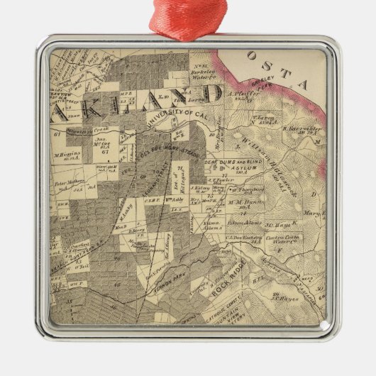 Alameda Co 1 Silbernes Ornament (Vorne)