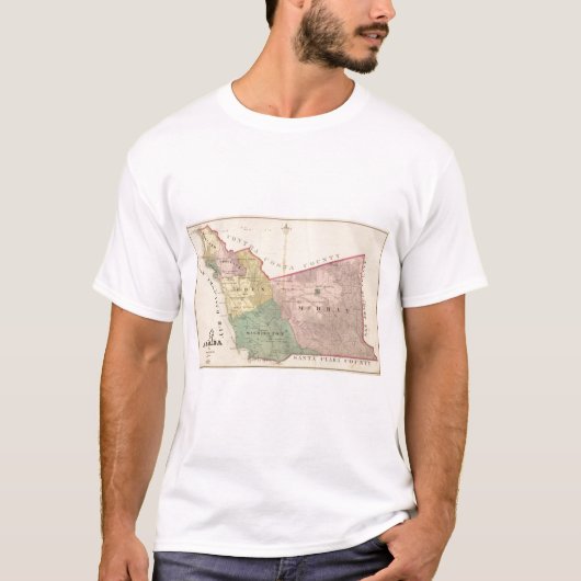 Alameda- Countykarte T-Shirt (Vorderseite)
