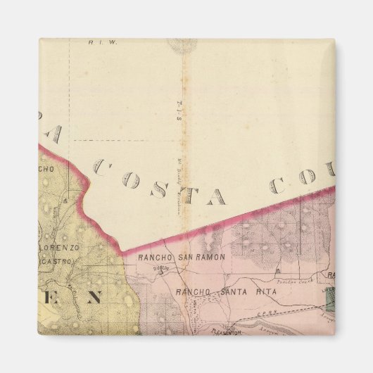 Alameda Landkreis Map Magnet (Vorne)