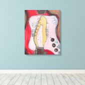 Alamo Guitar 1 Leinwanddruck (Insitu (Holzboden))