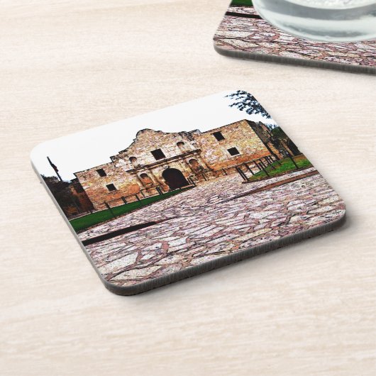 Alamo Hard Plastic Untersetzer mit Korkrückseite - (Linke Seite)