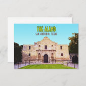 Alamo Mission San Antonio Texas Flachkarte (Vorne/Hinten)