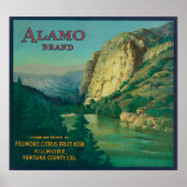 Alamo Orange LabelFillmore, CA Poster (Vorne)