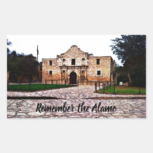 Alamo Rectangle Stickers (Vorderseite)