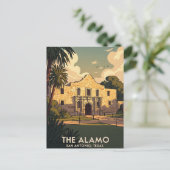 Alamo San Antonio Texas Travel Postkarte (Stehend Vorderseite)
