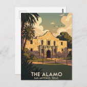 Alamo San Antonio Texas Travel Postkarte (Vorne/Hinten)