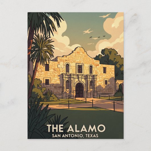 Alamo San Antonio Texas Travel Postkarte (Vorderseite)