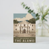 Alamo San Antonio, Texas, Vintag Postkarte (Stehend Vorderseite)