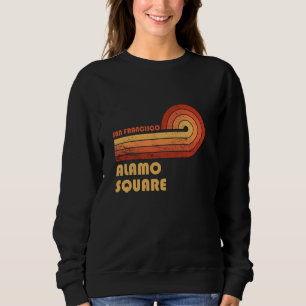Alamo Square San Francisco California Retro Vintag Sweatshirt