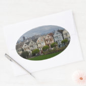 Alamo Square, San Francisco Ovaler Aufkleber (Umschlag)