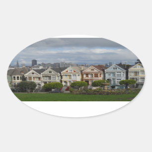 Alamo Square, San Francisco Ovaler Aufkleber
