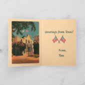 Alamo Vintag Texas Grußkarte Karte (Innenseite)