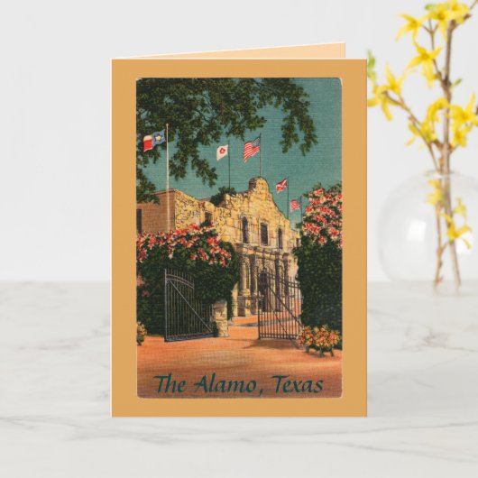 Alamo Vintag Texas Grußkarte Karte (Gelbe Blume)