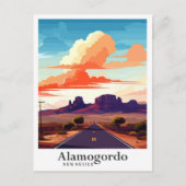 Alamogordo New Mexico Vintage Reise Illustration Postkarte (Vorderseite)