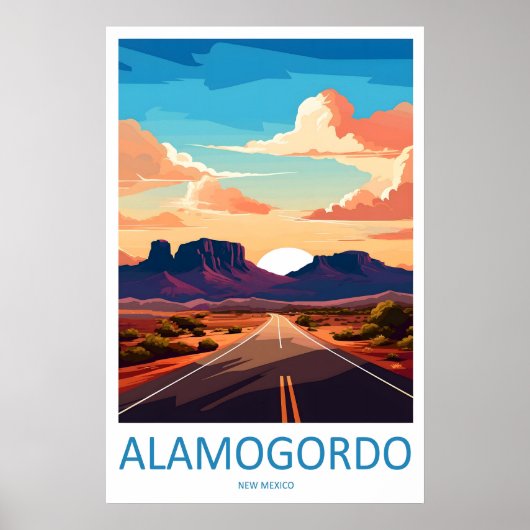 Alamogordo New Mexico Vintage Travel Poster Ski (Vorne)
