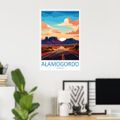 Alamogordo New Mexico Vintage Travel Poster Ski (Heimbüro)