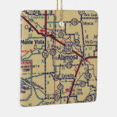 Alamosa CO Vintag Map Keramikornament (Rechts)
