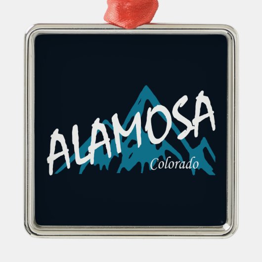 Alamosa Colorado Ornament Aus Metall (Vorne)