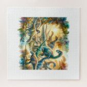 Alamosaurus Dinosaurs 060624AREF126 - Watercolor Puzzle (Horizontal)