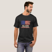 Alan First Name Shirt Alan Name American Flag (Vorne ganz)