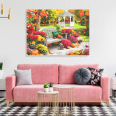 Alan Giana "Autumn Oasis 2" Canvas Print Leinwanddruck (Insitu (Wohnzimmer))