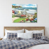 Alan Giana "Beach Days" Canvas Print Leinwanddruck (Insitu (Schlafzimmer))