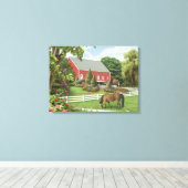 Alan Giana "Blätter von grün" Canvas Print Leinwanddruck (Insitu (Holzboden))