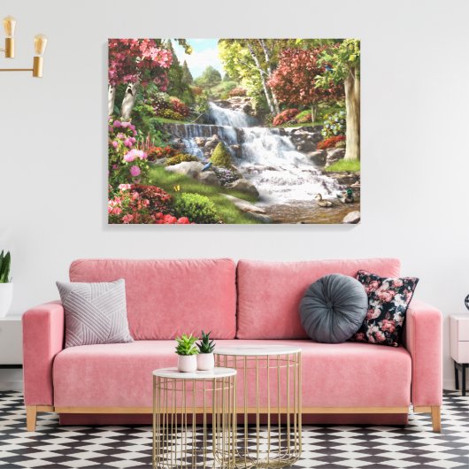 Alan Giana "By the Falls" Canvas Print Leinwanddruck (Insitu (Wohnzimmer))