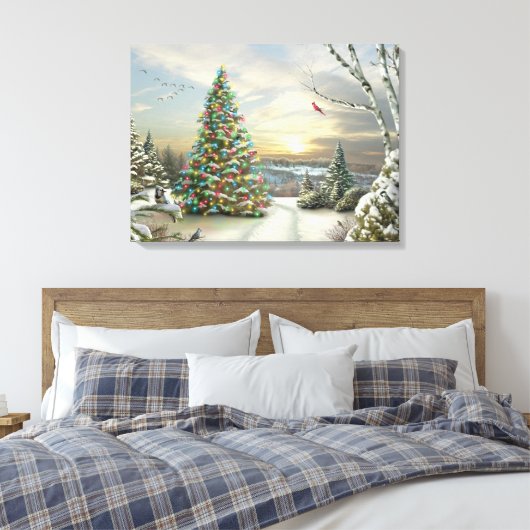 Alan Giana "Christmas Morning" Canvas Print Leinwanddruck (Insitu (Schlafzimmer))
