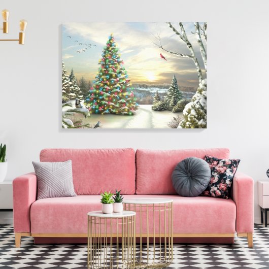 Alan Giana "Christmas Morning" Canvas Print Leinwanddruck (Insitu (Wohnzimmer))