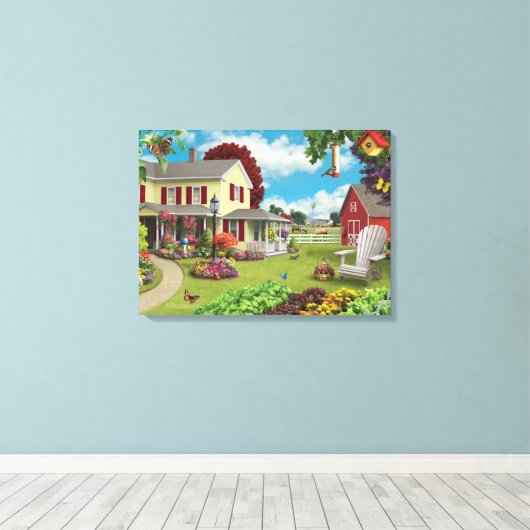 Alan Giana "Country Zuhause" Canvas Print Leinwanddruck (Insitu (Holzboden))