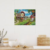Alan Giana "Country Zuhause" Poster (Küche)