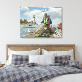 Alan Giana "Dockside" Canvas Print Leinwanddruck (Insitu (Schlafzimmer))