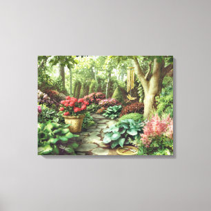 Alan Giana "Dragonfly Garden" Canvas Print Leinwanddruck