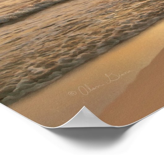 Alan Giana "Footprints in Sand" Poster (Ecke)