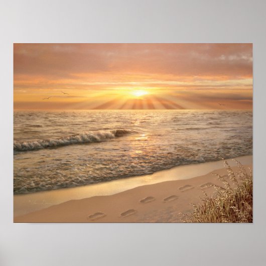 Alan Giana "Footprints in Sand" Poster (Vorne)