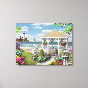 Alan Giana "Gazebo by Sea" Canvas Print Leinwanddruck